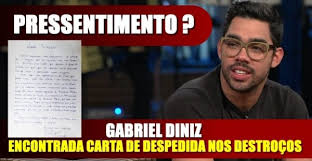 Gabriel Diniz, em carta psicografada, envia mensagem perturbadora