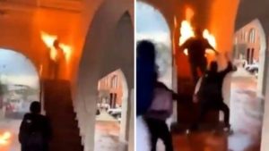 Manifestante se incendeia acidentalmente durante protesto contra a morte de George Floyd