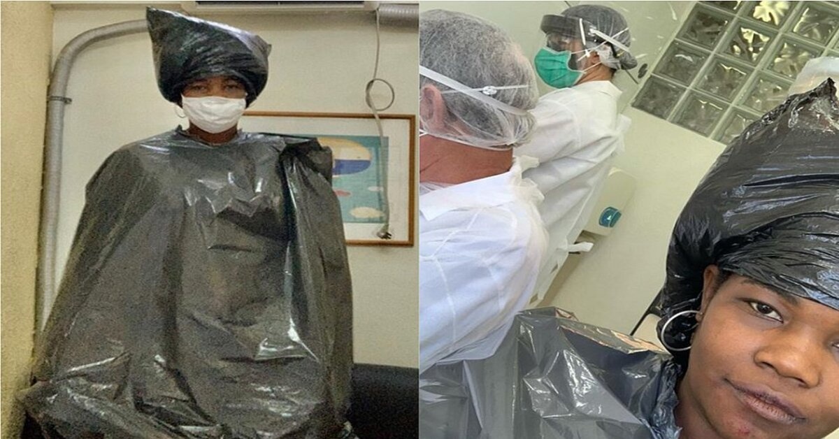 Dentista pede que paciente vista sacos de lixo para realizar cirurgia;