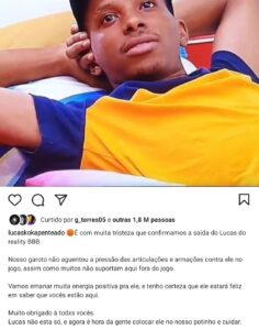 Família de Lucas se pronunciam após ele desistir do BBB21, Famosos prestam apoio