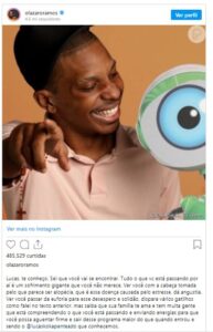 Lázaro Ramos manda recado para Lucas Penteado, do BBB21: ''Sei que você vai se encontrar''