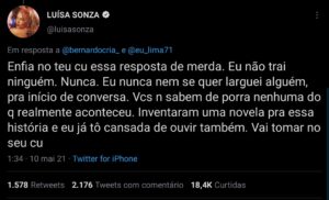 Whindersson expõe o real motivo do término com Luísa Sonza e cantora apaga fotos com o humorista e deixa de segui-lo: 