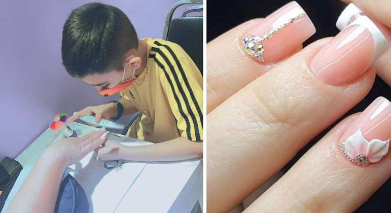 Garoto de 9 anos emociona ao fazer unhas para pagar o tratamento do irmão com câncer