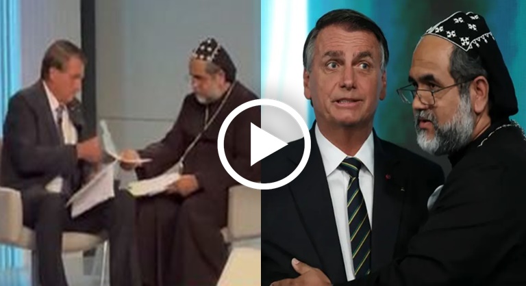 Vazam vídeos de Padre Kelman e Jair Bolsonaro tendo intimidade, trocando 'presentes' durante debate e revolta a todos