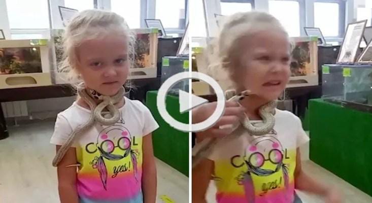 Menina de dois anos é mordida por cobra e para revidar ela mordeu de volta; Veja
