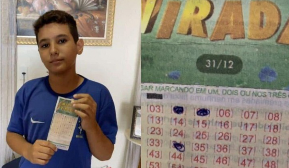 Menino de 10 anos acerta todos os números da Mega da Virada e não ganha o prêmio; O motivo é revoltante