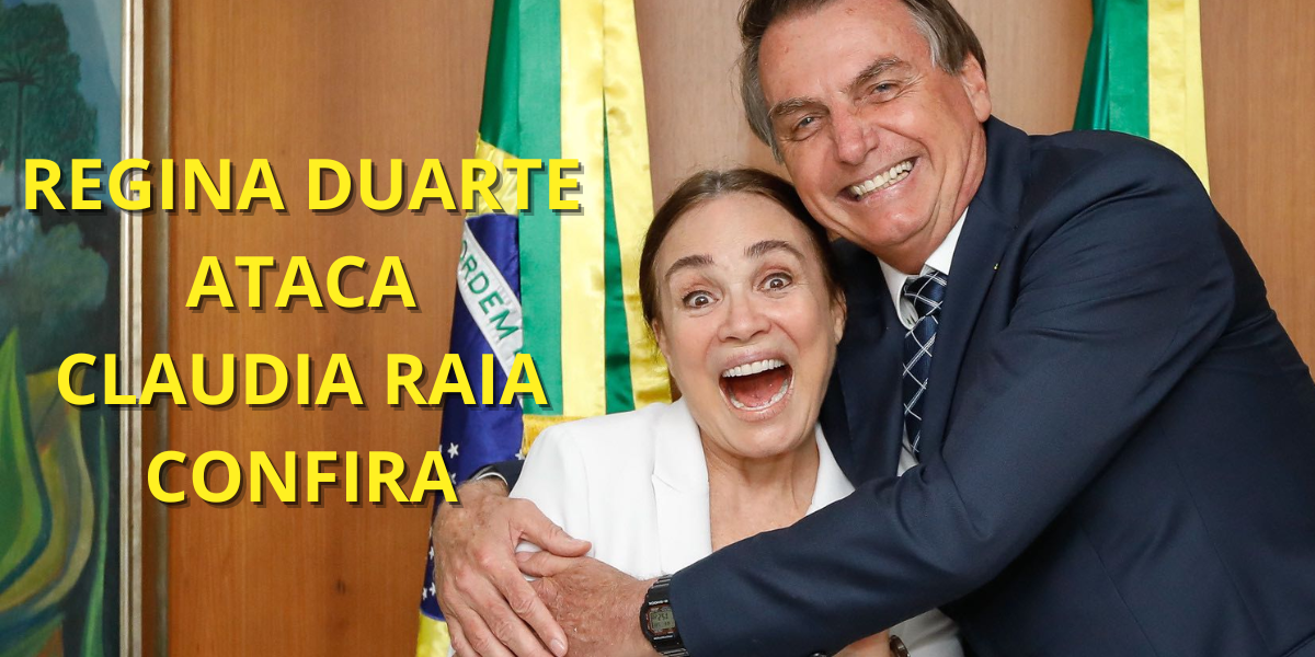 Regina Duarte e Bolsonaro abraçados