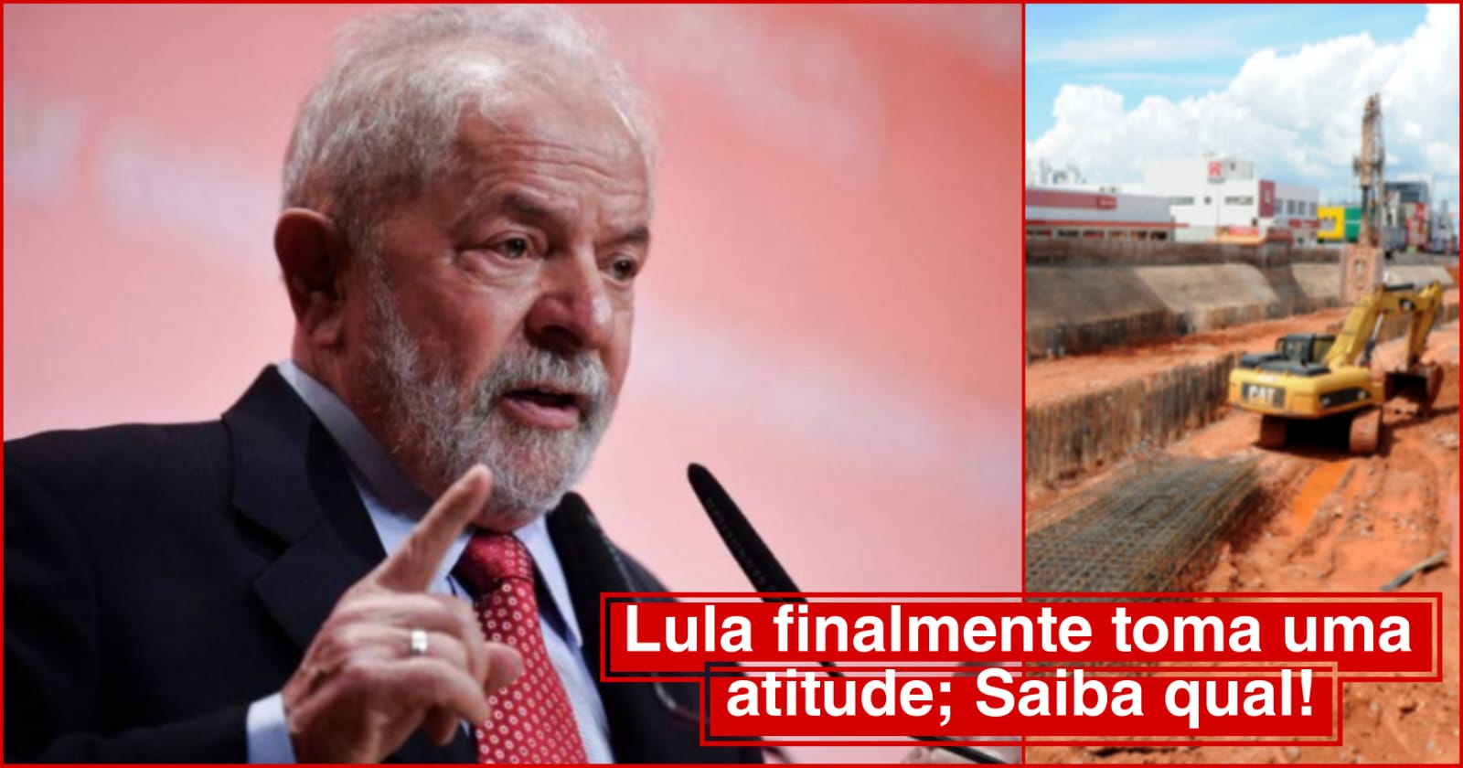 Foto de Lula. Governo Lula toma atitude quanto às obras paralisadas. Imagem: internet.