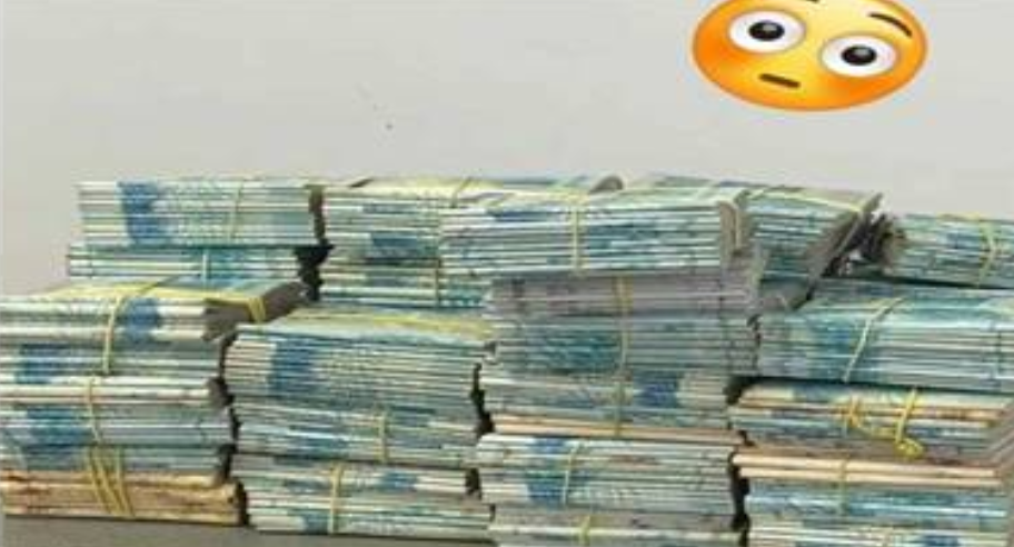 Foto do dinheiro. Polícia acha montante de dinheiro. Imagem: internet.