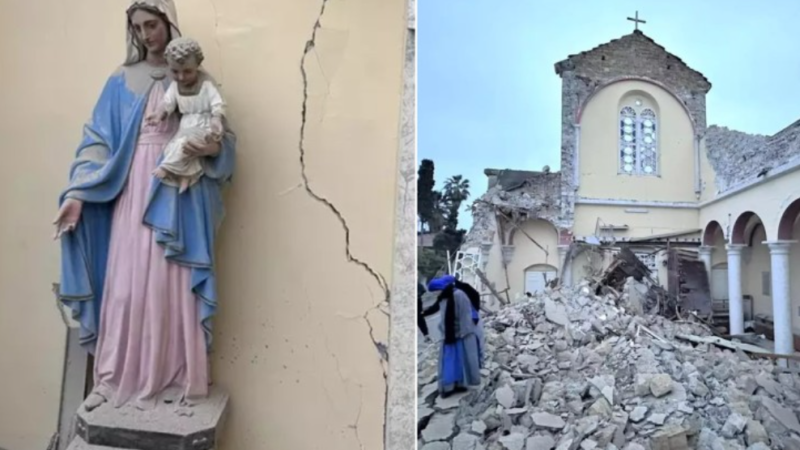 Sinal divino? Após igreja ‘virar pó’ e não sobrar nada durante terremoto, algo inacreditável acontece e imagem de Nossa Senhora se mo… Ver mais