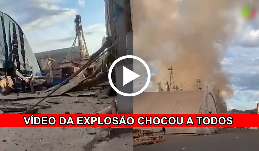 Vídeo da explosão na cooperativa no Paraná.