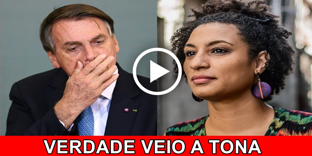 Imagem do ex-presidente Jair Bolsonaro e Marielle Franco.