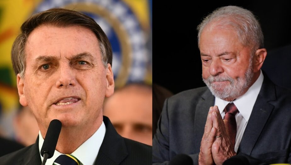 Imagem de Bolsonaro e Lula.
