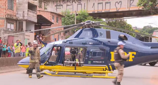 Helicóptero da Polícia Rodoviária Federal (PRF) caiu