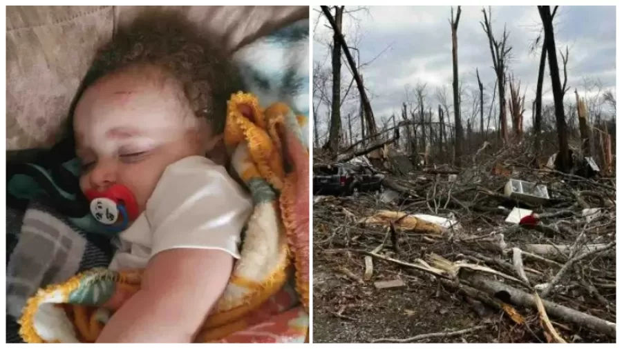 Bebê sobrevive após ser levado por um tornado