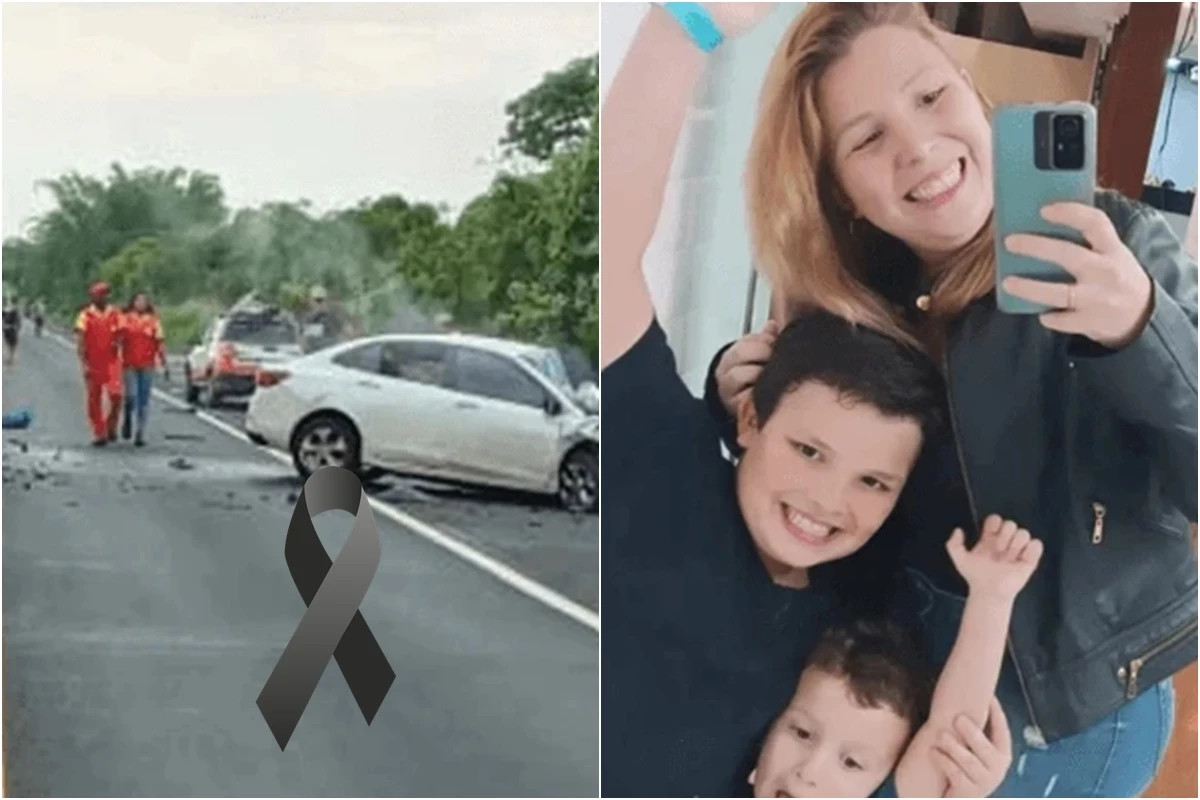 Tragédia na BR-153: mãe e dois filhos morrem em colisão frontal em Comendador Gomes (MG)